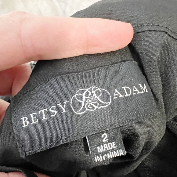 Betsy & Adam Tiered Tulle Ruffle Gown Size 2 Black Maxi Dress Corset - Picture 14 of 14